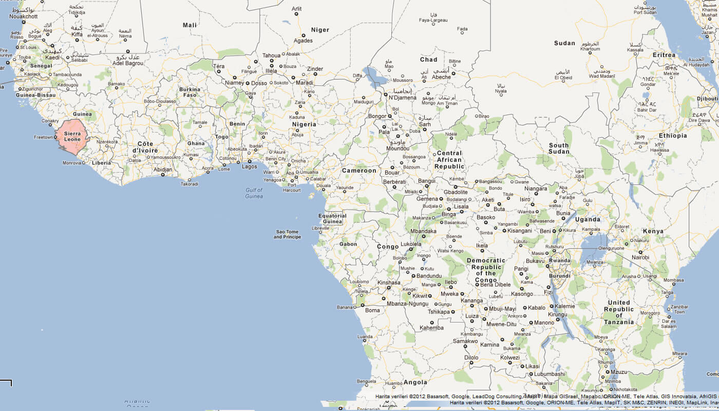 karte von Sierra Leone afrika